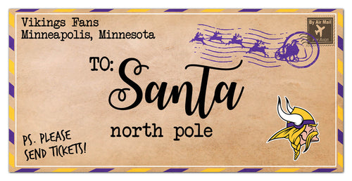Wholesale NFL1051-To Santa 6x12 / N1051-Minnesota Vikings