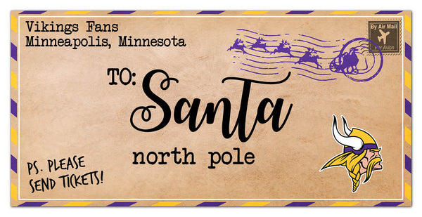 Wholesale NFL1051-To Santa 6x12 / N1051-Minnesota Vikings
