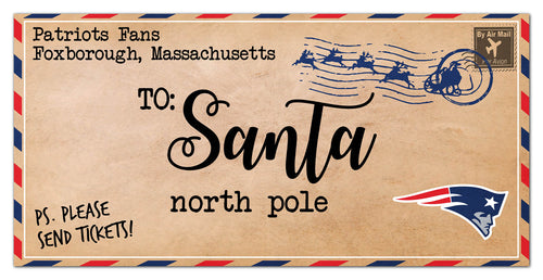 Wholesale NFL1051-To Santa 6x12 / N1051-New England Patriots