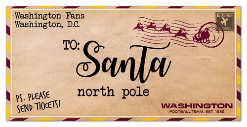 Wholesale NFL1051-To Santa 6x12 / N1051-Washington Football Team