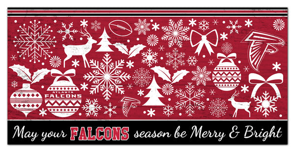 Wholesale NFL1052-Be Merry and Bright 6x12 / N1052-Atlanta Falcons