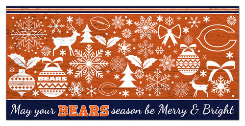 Wholesale NFL1052-Be Merry and Bright 6x12 / N1052-Chicago Bears