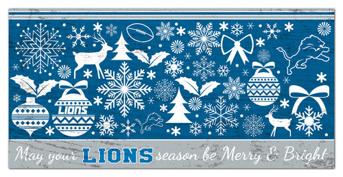 Wholesale NFL1052-Be Merry and Bright 6x12 / N1052-Detroit Lions