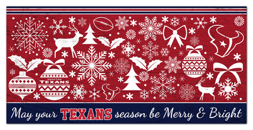 Wholesale NFL1052-Be Merry and Bright 6x12 / N1052-Houston Texans