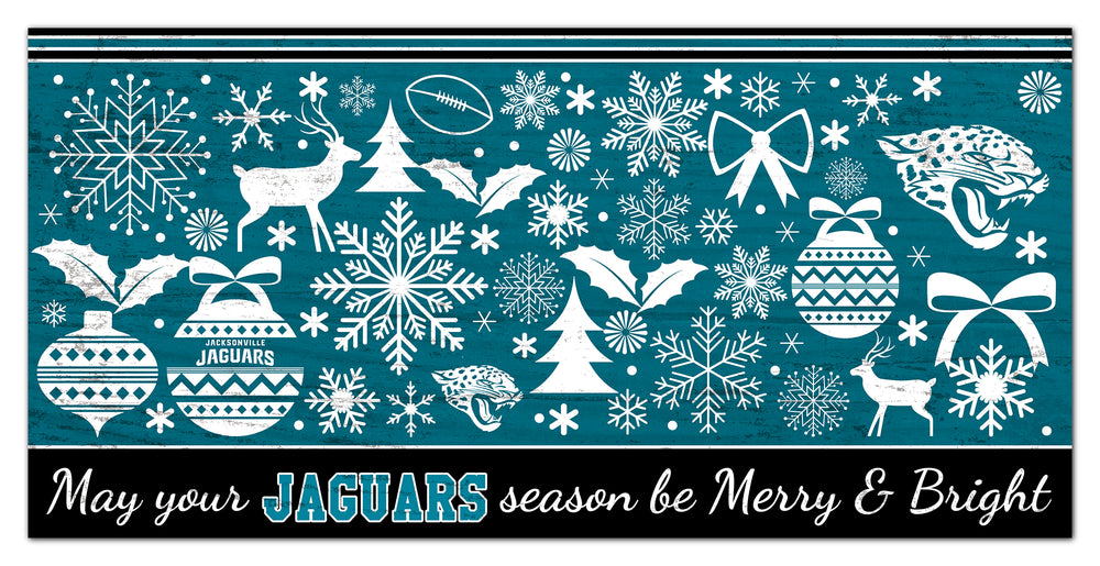 Wholesale NFL1052-Be Merry and Bright 6x12 / N1052-Jacksonville Jaguars