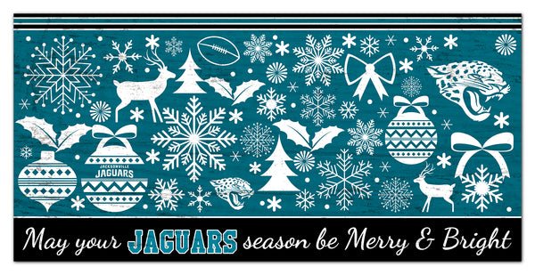 Wholesale NFL1052-Be Merry and Bright 6x12 / N1052-Jacksonville Jaguars