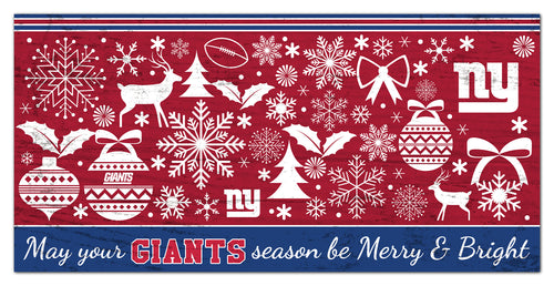 Wholesale NFL1052-Be Merry and Bright 6x12 / N1052-New York Giants