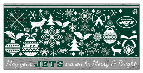 Wholesale NFL1052-Be Merry and Bright 6x12 / N1052-New York Jets
