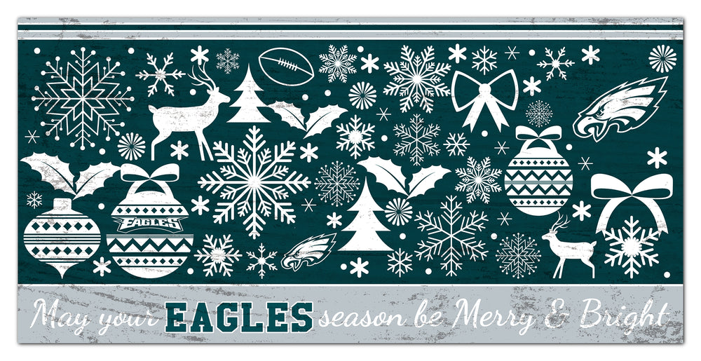 Wholesale NFL1052-Be Merry and Bright 6x12 / N1052-Philadelphia Eagles