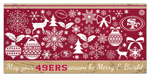 Wholesale NFL1052-Be Merry and Bright 6x12 / N1052-San Francisco 49ers