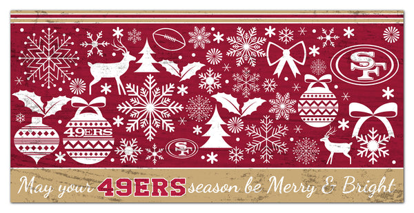 Wholesale NFL1052-Be Merry and Bright 6x12 / N1052-San Francisco 49ers