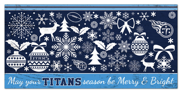 Wholesale NFL1052-Be Merry and Bright 6x12 / N1052-Tennessee Titans