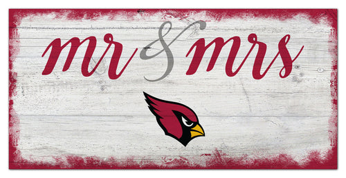 Wholesale NFL1074-Mr Mrs Script 6x12 / N1074-Arizona Cardinals