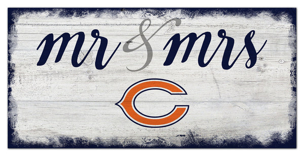 Wholesale NFL1074-Mr Mrs Script 6x12 / N1074-Chicago Bears