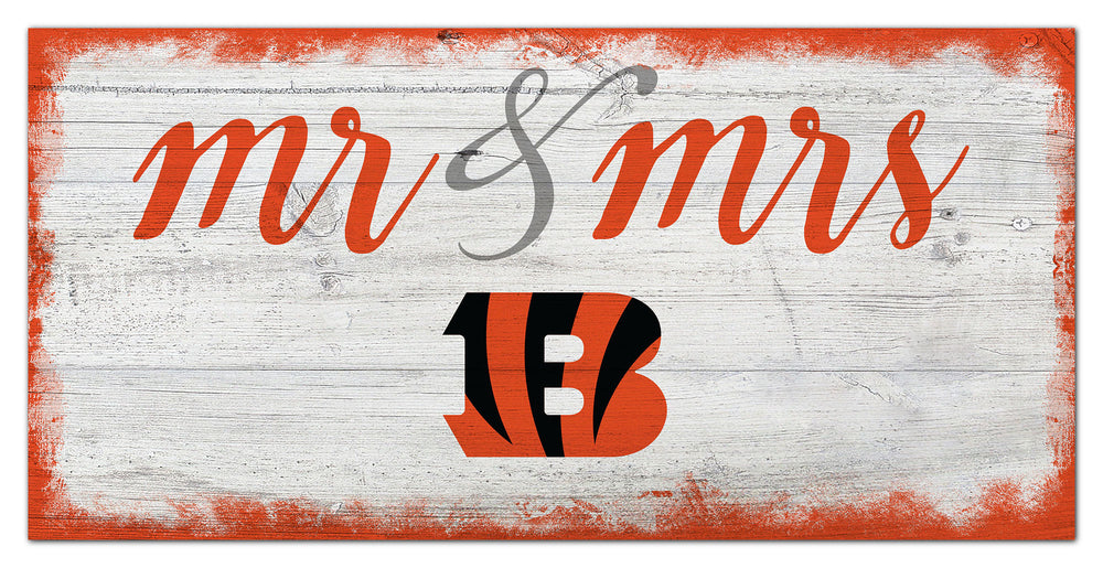 Wholesale NFL1074-Mr Mrs Script 6x12 / N1074-Cincinnati Bengals