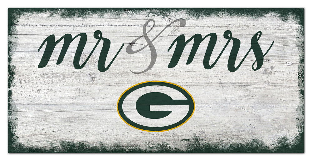 Wholesale NFL1074-Mr Mrs Script 6x12 / N1074-Green Bay Packers