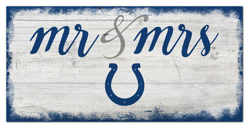 Wholesale NFL1074-Mr Mrs Script 6x12 / N1074-Indianapolis Colts