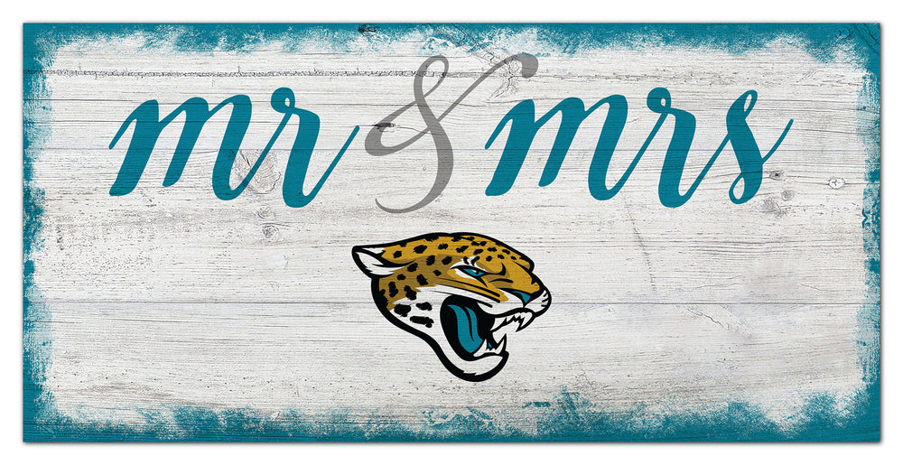 Wholesale NFL1074-Mr Mrs Script 6x12 / N1074-Jacksonville Jaguars