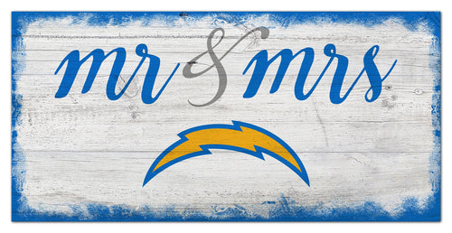 Wholesale NFL1074-Mr Mrs Script 6x12 / N1074-Los Angeles Chargers