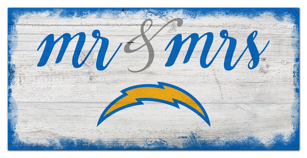 Wholesale NFL1074-Mr Mrs Script 6x12 / N1074-Los Angeles Chargers