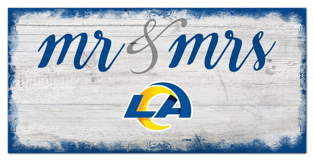 Wholesale NFL1074-Mr Mrs Script 6x12 / N1074-Los Angeles Rams