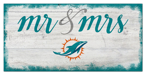 Wholesale NFL1074-Mr Mrs Script 6x12 / N1074-Miami Dolphins