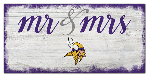 Wholesale NFL1074-Mr Mrs Script 6x12 / N1074-Minnesota Vikings