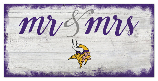 Wholesale NFL1074-Mr Mrs Script 6x12 / N1074-Minnesota Vikings