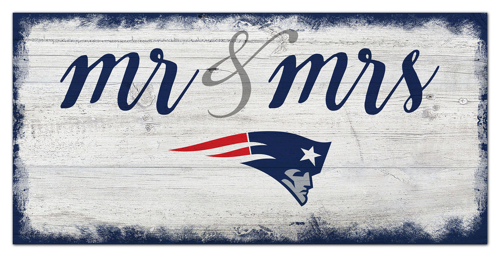 Wholesale NFL1074-Mr Mrs Script 6x12 / N1074-New England Patriots