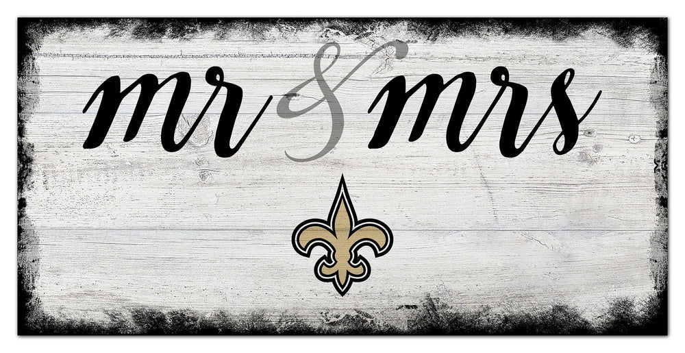 Wholesale NFL1074-Mr Mrs Script 6x12 / N1074-New Orleans Saints