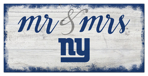 Wholesale NFL1074-Mr Mrs Script 6x12 / N1074-New York Giants