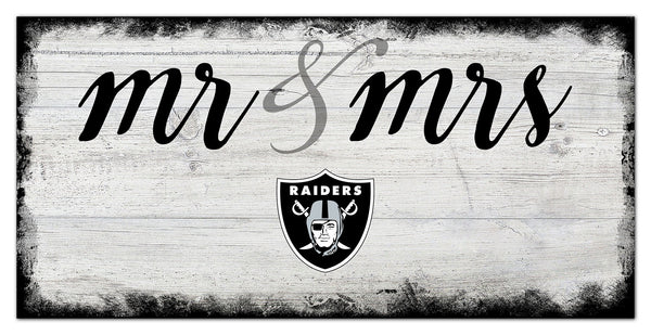Wholesale NFL1074-Mr Mrs Script 6x12 / N1074-Oakland Raiders