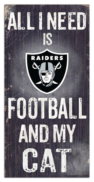 Wholesale NFL1076-All I Need Cat 6x12 / N1076-Oakland Raiders