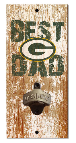 Wholesale NFL1077-Best Dad Bottle Opener / N1077-Green Bay Packers