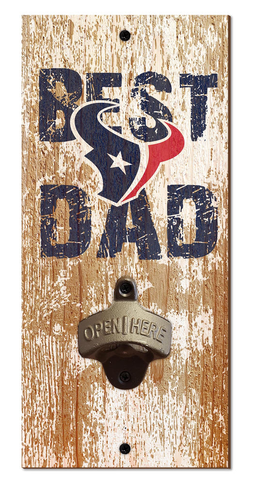 Wholesale NFL1077-Best Dad Bottle Opener / N1077-Houston Texans