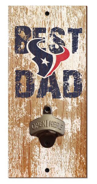 Wholesale NFL1077-Best Dad Bottle Opener / N1077-Houston Texans