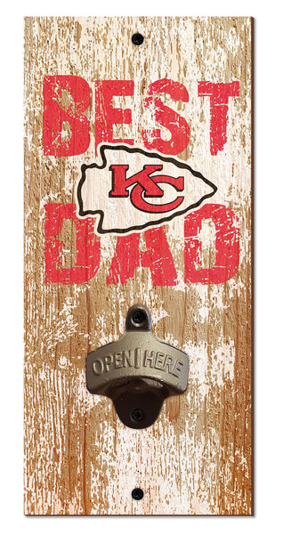 Wholesale NFL1077-Best Dad Bottle Opener / N1077-Kansas City Chiefs