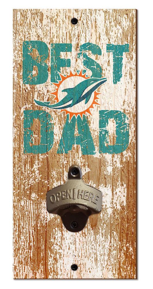 Wholesale NFL1077-Best Dad Bottle Opener / N1077-Miami Dolphins