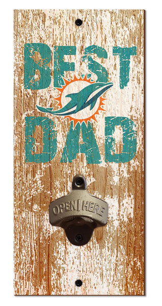 Wholesale NFL1077-Best Dad Bottle Opener / N1077-Miami Dolphins