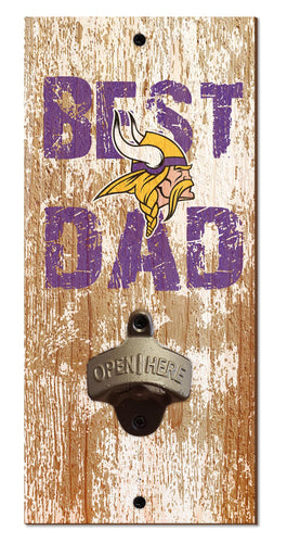 Wholesale NFL1077-Best Dad Bottle Opener / N1077-Minnesota Vikings