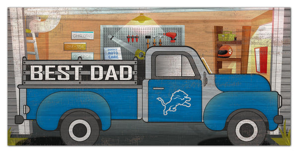Wholesale NFL1078-Best Dad Truck 6x12 / N1078-Detroit Lions