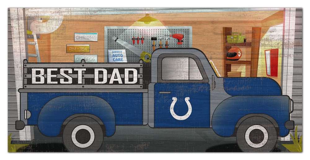 Wholesale NFL1078-Best Dad Truck 6x12 / N1078-Indianapolis Colts
