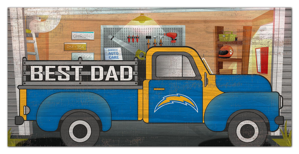Wholesale NFL1078-Best Dad Truck 6x12 / N1078-Los Angeles Chargers