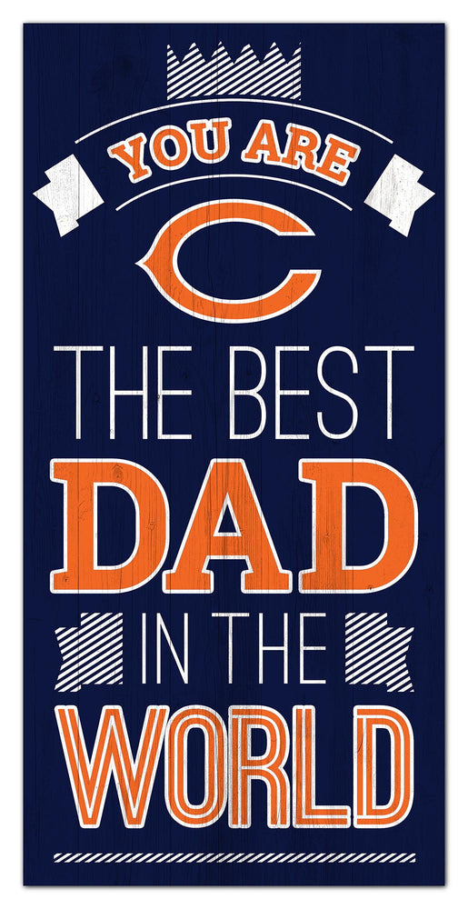 Wholesale NFL1079-Best Dad in the world 6x12 / N1079-Chicago Bears