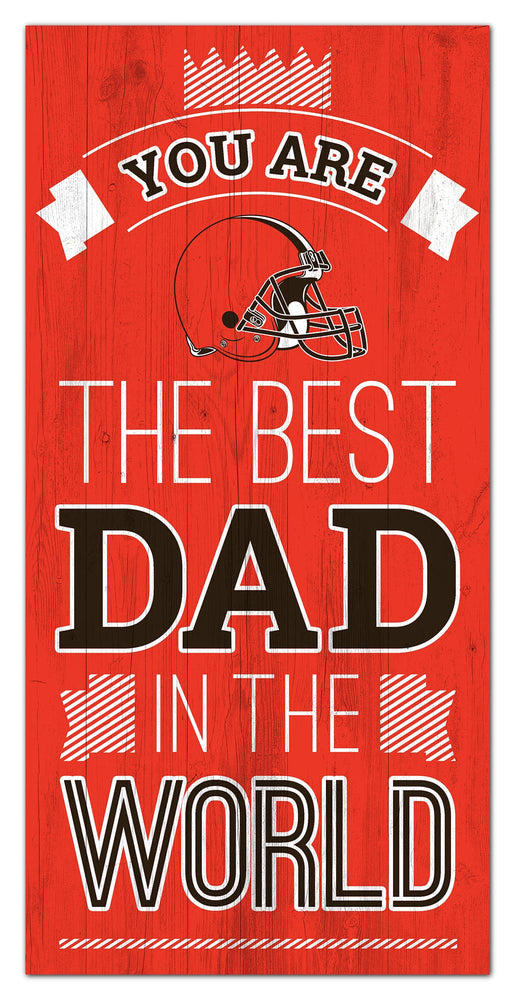 Wholesale NFL1079-Best Dad in the world 6x12 / N1079-Cleveland Browns