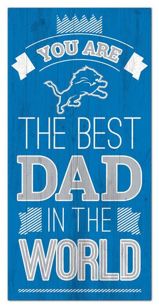 Wholesale NFL1079-Best Dad in the world 6x12 / N1079-Detroit Lions