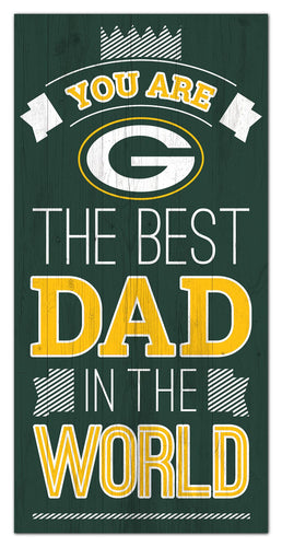 Wholesale NFL1079-Best Dad in the world 6x12 / N1079-Green Bay Packers