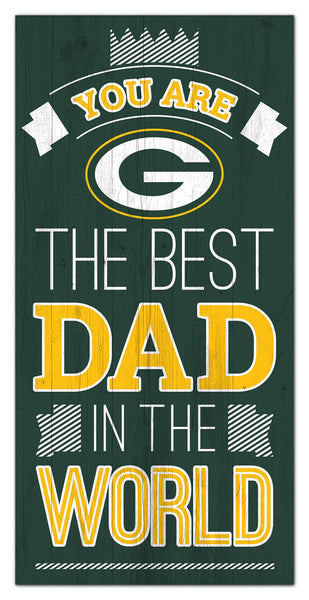 Wholesale NFL1079-Best Dad in the world 6x12 / N1079-Green Bay Packers