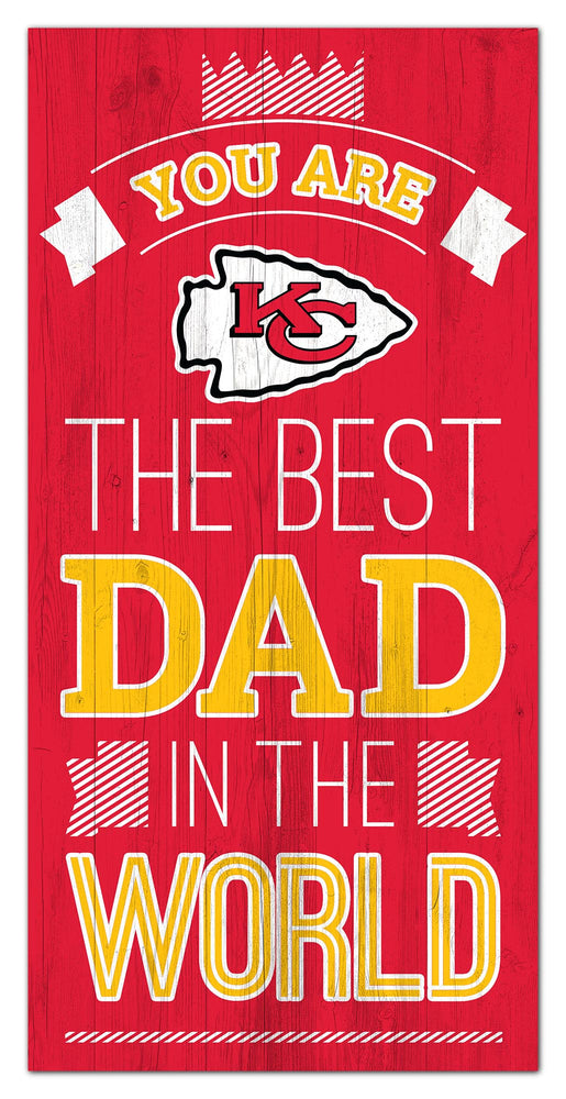 Wholesale NFL1079-Best Dad in the world 6x12 / N1079-Kansas City Chiefs
