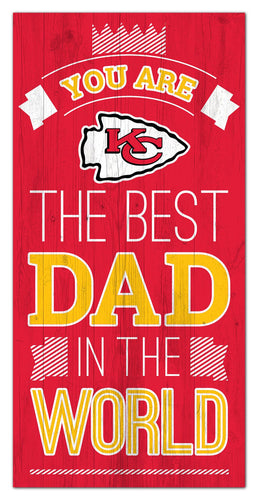 Wholesale NFL1079-Best Dad in the world 6x12 / N1079-Kansas City Chiefs